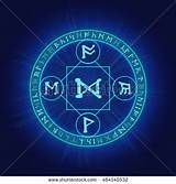 the seven chakras in blue neon light on a dark background with stars and rays