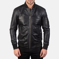 Men's Real Black Leather Bomber Jacket Urban Leather Jacket For Fall, Urban Style Fitted Leather Jacket For Business, Urban Leather Jacket For Business, Urban Leather Jacket For Business In Fall, Urban Leather Jacket For Fall Business Wear, Luxury Leather Biker Jacket, Urban Leather Jacket, Urban Leather Outerwear For Business, Urban Business Leather Jacket