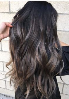 Hair Color Flamboyage, Charcoal Hair, Gorgeous Hair Color, Balayage Brunette, Hair Shades