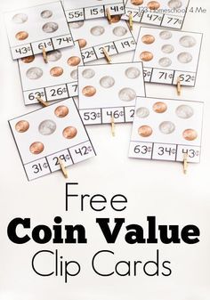 the free coin value clip cards are on sale