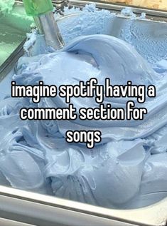 someone is saying imagine spotty having a comment section for songs