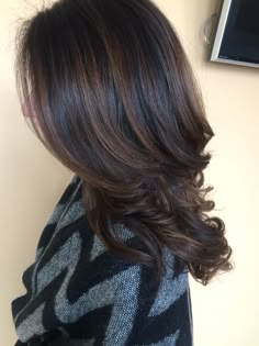 Dark Strands On Brown Hair, Brown Highlights Indian Hair, Brown Dye On Black Hair, Aveda Hair Color Chart Brunettes, Boliage Hair Black Hair, Hair Highlights For Black Hair Indian, Hair Colour For Curly Hair Indian, Balayage For Black Hair Indian, Indian Hair Color Highlights