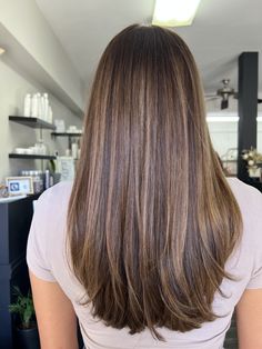 Warm Chocolate Brown Hair, Brown Straight Hair, Dimensional Brunette, Rambut Brunette, Black Hair Balayage, Brown Hair Looks, Chocolate Brown Hair