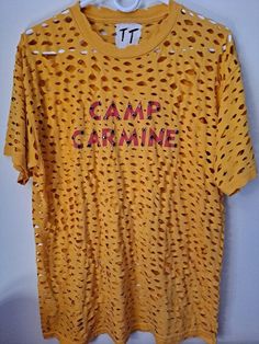 Vintage 90's Shredded Rhinestone Studded Camp Carmine NYC T Shirt Measurments: Pit to pit: 22" Top to bottom: 29.5" Carmines Nyc, Nyc T Shirt, Rhinestone Studs, Favorite Outfit, Bathing Beauties, Gender Neutral, Adult Outfits, Tops & Tees, T-shirt