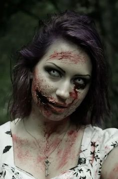 Halloween Zombie Makeup, Zombie Make Up, Zombie Halloween Makeup, Makeup Zombie, Zombie Prom, Zombie Face, Zombie Bride