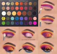 Eyeshadow Looks With James Charles Palette, Morphe 35a Palette Looks, Morphe X Meredith Duxbury Looks, Hawaii Makeup, Makeup Morphe, Drag Make-up