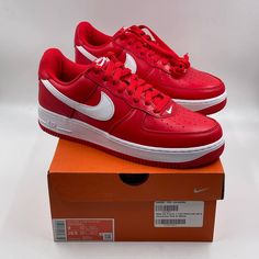 Brand New Nike Air Force 1 Low Retro Qs 'Color Of The Month' Shoes With The Box! Model Fd7039-600 Men's Size 9 Medium Width All Photos In This Listing Were Taken By Beskicks And The Shoes In The Photos Are Exactly What You Will Receive! - We Ship Out Same Day, Next Day At Most. University Red Low-top Custom Synthetic Sneakers, University Red Lace-up Custom Sneakers, Nike Air Force 1 University Red Low-top For Sports, University Red Nike Air Force 1 Low-top For Sports, Nike Air Force 1 With Red Sole Lace-up, Nike Air Force 1 Lace-up With Red Sole, Nike Air Force 1 In University Red, Red Nike Air Force 1 Synthetic For Sports, University Red Nike Air Force 1 With Branded Insole