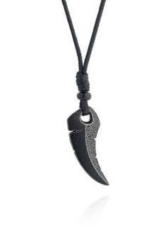 This stainless steel sword pendant features black ion-plating on a leather cord, and measures 36-mm. in length and 14-mm. in width. | Belk & Co Men's Stainless Steel Sword Pendant, Black Garden Trowel, Leather Cord, Plating, Stainless Steel, Pendant, Leather, Black