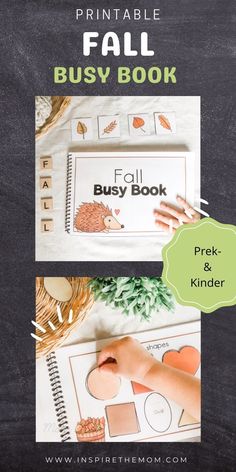 the printable fall busy book for kids