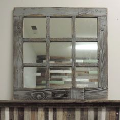 Antique Barnwood Window Wall Mirror Window Frame Ideas, Rustic Window Frame, Old Window Decor, Window Frame Mirror, Window Frame Decor, Window Pane Mirror, Old Window Projects, Recycled Door, Repurposed Windows