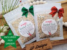 Magic Reindeer Food, Wholesale Christmas Eve Night, Magic Reindeer Food, Santa's Reindeer, Food Cute, Reindeer Food, Faux Snow, Classroom Gifts, Food Kids, Christmas Party Favors