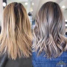 Ashy Beige Hair, Cover Grey Hair With Highlights, Ashy Beige Blonde Hair, Blonde Hair Gloss, Ash Blonde Lob, Gray Blonde Hair, Hair Blending, Beige Blonde Hair