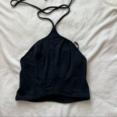 Urban Outfitters Crop Top Size Medium Nwt Stretchy Halter Neck Black Halter Neck Top For Spring, Casual Black Cropped Halter Top, Black Fitted Halter Neck Top, Fitted Black Halter Neck Top, Fitted Cotton Halter Top For Night Out, Urban Outfitters Tank Top For Summer Nights Out, Urban Outfitters Fitted Tank Top For Night Out, Black Crop Top Halter For Spring, Black Crop Halter Top For Spring