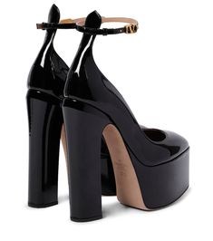 Black Valentino Heels, Expensive High Heels, Valentino Heels, Designer Shopping, Gogo Boots, Ankle Strap Pumps, Strap Pumps, Patent Leather Pumps, Fall 2022