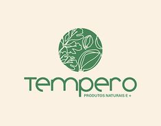 a logo for a natural product called temperoo, featuring leaves and flowers