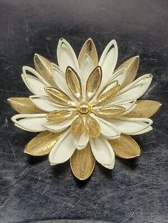 Sarah Coventry Jewelry, Sarah Coventry, Water Lily, Coventry, White Enamel, Pin Brooch, Enamel Pin, Vintage Watches, Antique Jewelry