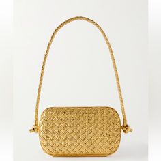 Nwt Brand New Bottega Veneta Knot On Strap Clutch In Gold. Beautiful Bag. Selling It At Below Retail Price. Comes With Dust Bag. Elegant Gold Shoulder Bag With Intrecciato Weave, Elegant Gold Bag With Intrecciato Weave, Elegant Gold Bags With Intrecciato Weave, Bottega Pouch, Bottega Veneta Chain Pouch, Bottega Veneta Mini Pouch, Bottega Veneta The Pouch, Bottega Veneta Pouch, Fancy Stuff