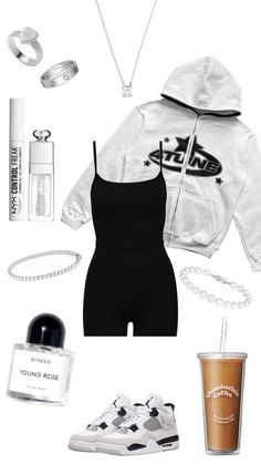 Check out caitlinjenkins06's Shuffles #outfitinspo #hoodie #nike #jewelery Cute Nike Outfits, Fasion Outfits, Casual Preppy Outfits, Trendy Outfits For Teens, Simple Trendy Outfits, Cute Everyday Outfits, Baddie Outfits Casual, Really Cute Outfits