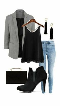 Winter Outfits 2020, Looks Jeans, Clothes And Shoes, Black Outfits, Looks Chic, Casual Winter Outfits, Work Outfits Women