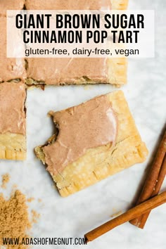 gluten - free, dairy - free vegan brown sugar cinnamon pop tart