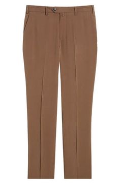 Stand tall in these polished trousers punctuated by welt pockets on the back and crisp creases down the legs. 37" inseam; 14" leg opening; 10" front rise; 14 1/2" back rise (size 32) 93% viscose, 7% polyester Dry clean Imported Stand Tall, Welt Pockets, Welt Pocket, Emporio Armani, Dry Clean, Nordstrom, Trousers