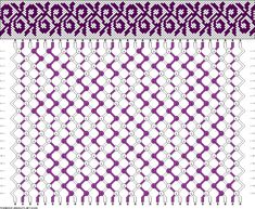 the pattern is shown in purple and white