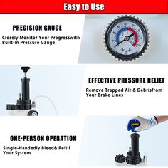 the instructions on how to use pressure gauges