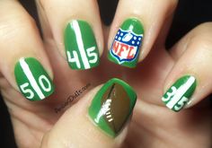 So...are YOU ready for some football?  What's your favorite team? Nfl Nails, Fingernail Designs, Foot Ball