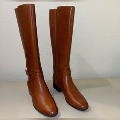 New Naturalizer Womens Rena Leather Narrow Calf Tall Knee-High Boots Retail $250 Leather Upper 7m-Wc4.5 37 23.5 Balance Man Made Made In Vietnam Naturalizer Boots, Short Brown Boots, Velvet Ankle Boots, Grey Ankle Boots, Half Boots, Wedge Ankle Boots, Naturalizer Shoes, Knee High Leather Boots, Black Boots Women