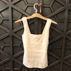 Rag And Bone Asher Square Neck Tank Nwt. Color: Ivory. Size: Small Chic Fitted Neutral Tank Top, Chic Neutral Fitted Tank Top, Elegant Cream Fitted Tank Top, Elegant Fitted Cream Tank Top, Rag And Bone, Color Ivory, Rag & Bone, Square Neck, Bones