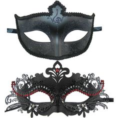 PRICES MAY VARY. Package Includes: 2 masks, one is metal with lace edging sequins, the other is plastic with lace edge Size: Metal: W 20cm* H 10 cm/ 7.9”*3.9”; Plastic: W17cm * H 8cm/ 6.7”*3.1” The plastic mask can be hand adjusted for a better fit and with the straps to keep in position. The metal one is made with light weight eco-friendly metal alloy, and Decorated with Sparkling Rhinestones One size fits most. Comfortable, Lightweight, Universal-fitting design. No flaking of paint, no messy e Mardi Gras Halloween Costume, Couples Masquerade Masks, Black Masquerade Mask, Plastic Mask, Halloween Costume Mask, Metal Mask, Ball Mask, Costumes Couples, Mardi Gras Costumes