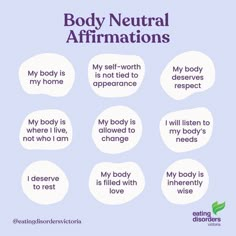 the words body neutral affirmationss are in different languages, and there is no image