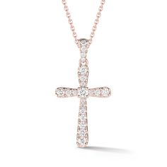 14k gold, total weight 2.84 grams, 21 brilliant, full-cut, round diamonds total weight .32 ct. The stones are all G-H color & VS2-SI1 in clarity This beautiful yet simple handcrafted diamond cross is the perfect necklace for just about anyone! It comes in your choice of 14k yellow, white, or rose gold and comes on a cable chain with lobster clasp. Adjustable chain length options are available allowing you to either layer your cross or make it your choice of emphasis, it certainly is eye-catc Diamond Monogram, Spiritual Necklace, Diamond Signet Ring, Elephant Pendant Necklace, Diamond Initial Necklace, Diamond Heart Pendant Necklace, Diamond Cross Pendants, Gold Monogram, Bezel Set Diamond