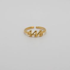 444 Angel Number Ring 18k gold filled Adjustable ring *Gold-filled jewelry is jewelry composed of a solid layer of gold (typically constituting at least 5% of the item's total weight) mechanically bonded to a base alloy). Which means like solid gold, this piece is tarnish resistant, fade resistant and water resistant. 444 Jewelry, 444 Angel Number, Angel 444, Angel Ring, Angel Number, Layered Jewelry, Gold Filled Jewelry, Ring Gold, Adjustable Ring