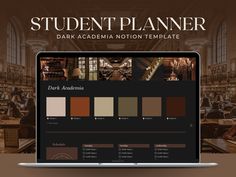 the student planner is displayed on a laptop