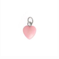 "This is a perfect little heart charm for your loved one. This is great for a necklace or for a charm bracelet. The natural rose quartz hand carved heart measures 10x10mm and has a 6mm sterling silver bale. With the bale this pendant is just over 1/2\" inch in length. If you would like this pendant as a necklace, you can purchase it with a necklace chain: https://www.etsy.com/listing/238444130/necklace-chains-for-pendants Please message us if you would like this charm in 14k gold." Dainty Heart Charm For Valentine's Day, Heart Pendant Charms As Gift, Nickel Free Heart Charms For Valentine's Day, Pink Heart Pendant Charms As Gift, Pink Heart Pendant Necklace With Heart Charm, Valentine's Day Heart Charm, Valentine's Day Heart Charms With Heart Beads, Valentine's Day Heart Charms With Beads, Valentine's Day Heart Beads Charms With Heart Pendant