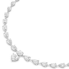 Elevate your date night or dressy formal ensemble with this diamond necklace. It features a series of pear-cut diamonds in graduating sizes, leading to a stunning heart-shaped diamond pendant. A total of 30 stones make this stunner sparkle so bright. Heart Shaped Diamond Pendant, Dangle Necklace, Infinity Pendant, Pear Cut Diamond, Dangle Necklaces, Heart Shaped Diamond, Fancy Color Diamonds, Gold Platinum, Pear Cut