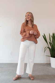 Add a slight pop of color to your spring wardrobe with our Sav Coral Oversized Sweater! This piece is the perfect extra layer. Pair with your favorite denim or shorts. Oversized fit Lightweight Long sleeve Balloon sleeve V-neckline Non see through True to size Machine wash cold 100% Acrylic Model wearing size M/L Model measurements:- Height: 5'4- Bust: 34"- Waist: 29"- Hip: 38" Rose Sweater, Spring Wardrobe, Oversized Sweater, Model Measurements, Oversized Fits, Color Pop, Coral, Wardrobe, Long Sleeve