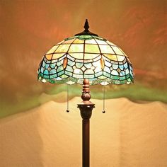 a lamp that is on top of a table