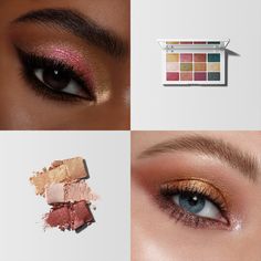 The Master Metallics® Eyeshadow Palette is inspired by colors found within our bodies and represents Mario’s love of human nature. Holiday Eye, Eye Looks, Formula Cans, Wet Brush, Holiday Set, Eye Palette, Pale Gold, Human Nature, Light Texture