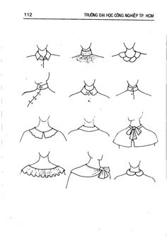 the instructions for how to draw clothes in pencil and ink, with pictures on it