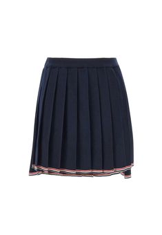 84% wool 15% polyamide 1% elastane Navy Fitted Tennis Skirt With Lining, Navy Fitted Tennis Skirt With Lined Skirt, Fitted Pleated Asymmetrical Skort, Fitted Navy Pleated Mini Skirt, Navy Fitted Mini Pleated Skirt, Fitted A-line Elastane Skirt, Fitted Navy Tennis Skirt For Spring, Fall Mini Skirt Made Of Elastane, Navy Fitted Skort For Workwear