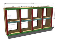 the plans for a bookcase are shown