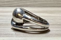 Vintage Designer Signed P Sterling Silver Modernist Knot Band Ring, Size 6, 9g | eBay