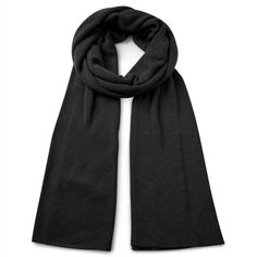 Keep your neck nice and toasty with this classic men’s scarf in versatile black. Made from 100% recycled cotton for an eco-friendly accessory. The cotton feels comfortable against your skin and is sure to keep you warm as you go about your day. Tie it in many ways for unlimited style options. Designed in Denmark. Ships in recycled packaging. Tie A Necktie, Black Scarf, Blue Scarf, Cotton Scarf, Scarf Men, Mens Scarves, Scarf Pattern, Daily Look, Knit Scarf