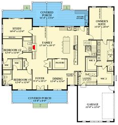 the floor plan for a house with two pools