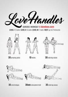 a poster showing how to do love handles