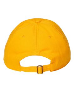 Relaxed Golf Dad Hat - GOLD - ADJUSTABLE | CAP AMERICA Relaxed Golf Dad Hat in Gold Size Adjustable | Cotton Chino Twill Casual Adjustable Gold Baseball Cap, Adjustable Gold Visor Hat, Casual Gold Hat With Curved Brim, Casual Gold Cap, Yellow Sports Hat With Curved Brim, Yellow Curved Brim Sports Hat, Yellow Cap For Sports Events, Casual Gold Snapback Hat, Yellow Casual Baseball Cap For Sports Events