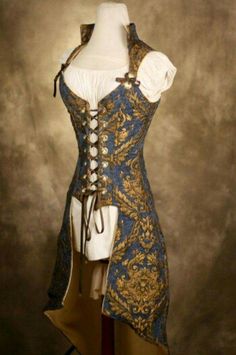 Sleeveless pirate coat Pirate Coat, Moda Steampunk, Fair Outfit, Damsel In This Dress, Gothic Mode, Steampunk Costume, Steampunk Clothing, Pirate Costume, Fantasy Costumes