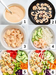 the steps to make shrimp and rice salad